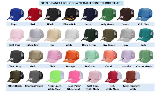 Blank Otto Hats, High Profile Foam Otto Hats, Trucker Hat, Otto foam hat, snapback, Blank Hats, 5-panel otto foam hat, hat bar, sublimation