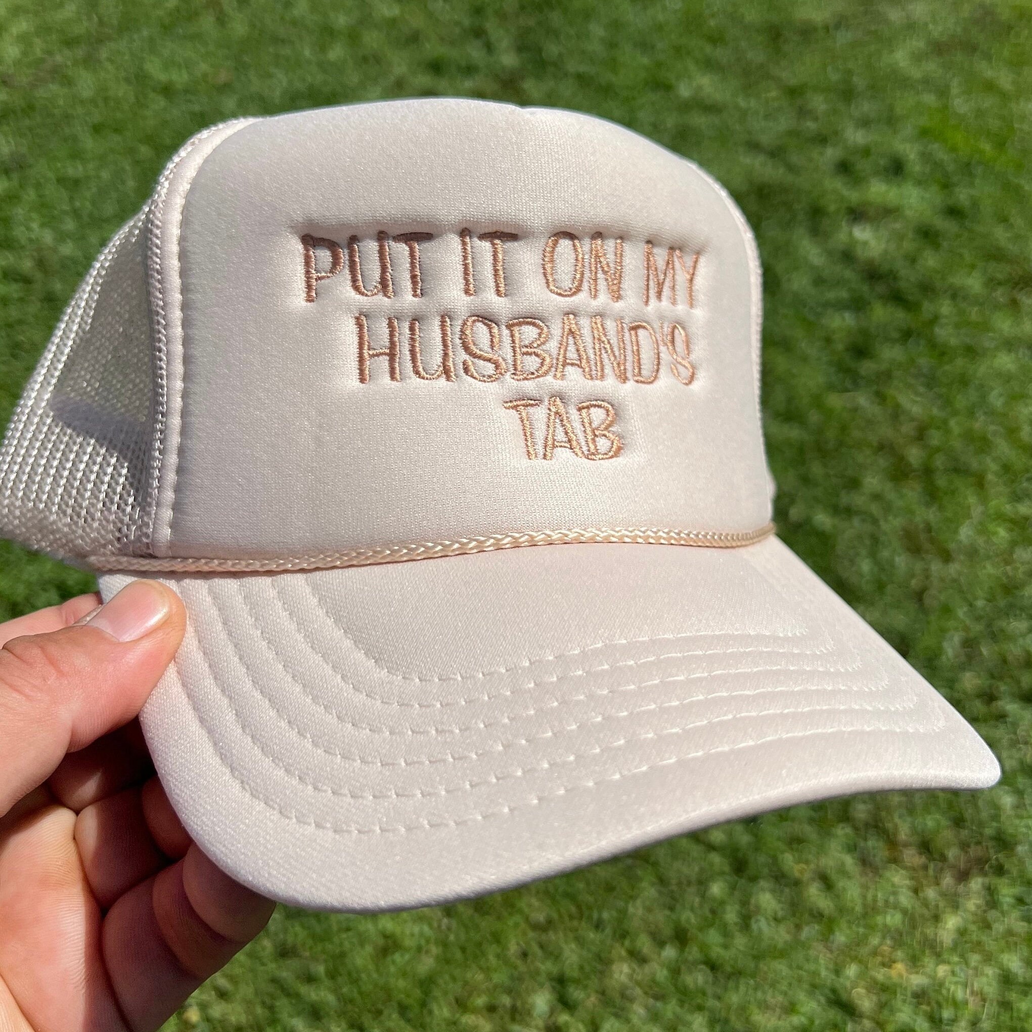 Put It on My Husband’s Tab, Put It on My Husband’s Tab Embroidered Hat ...