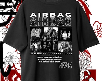 Airbag T-shirt Design, PNG Download, Collage File PNG Digital, Airbag Banda Argentina, 90s Vintage T-shirt Sublimation