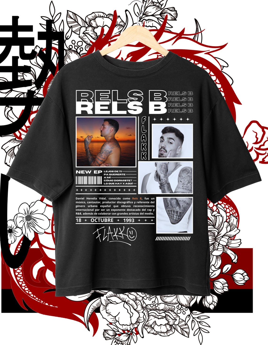 Playera Rels B Diseño de camiseta de Rels B La Nueva Era del R&B, Descarga instantánea ...