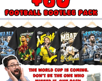 Pack of over 60 halftone football designs, World Cup, Messi, Ronaldo and Neymar, Transparent png pack.