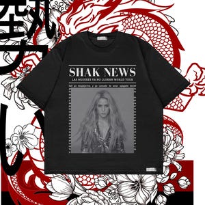 Shakira-T-Shirt-Design „Women Don‘t Cry“-Welttournee, Shakira png, Shakira-T-Shirt png, T-Shirt-Sublimation.