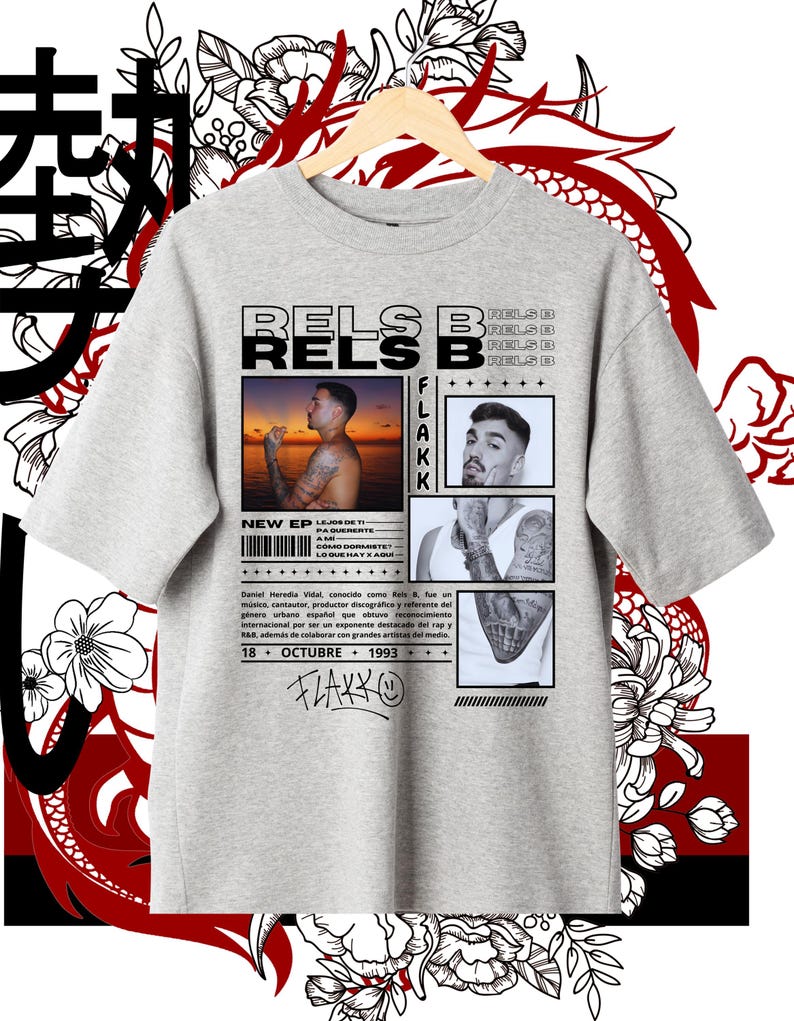 Playera Rels B Diseño de camiseta de Rels B La Nueva Era del R&B, Descarga instantánea ...