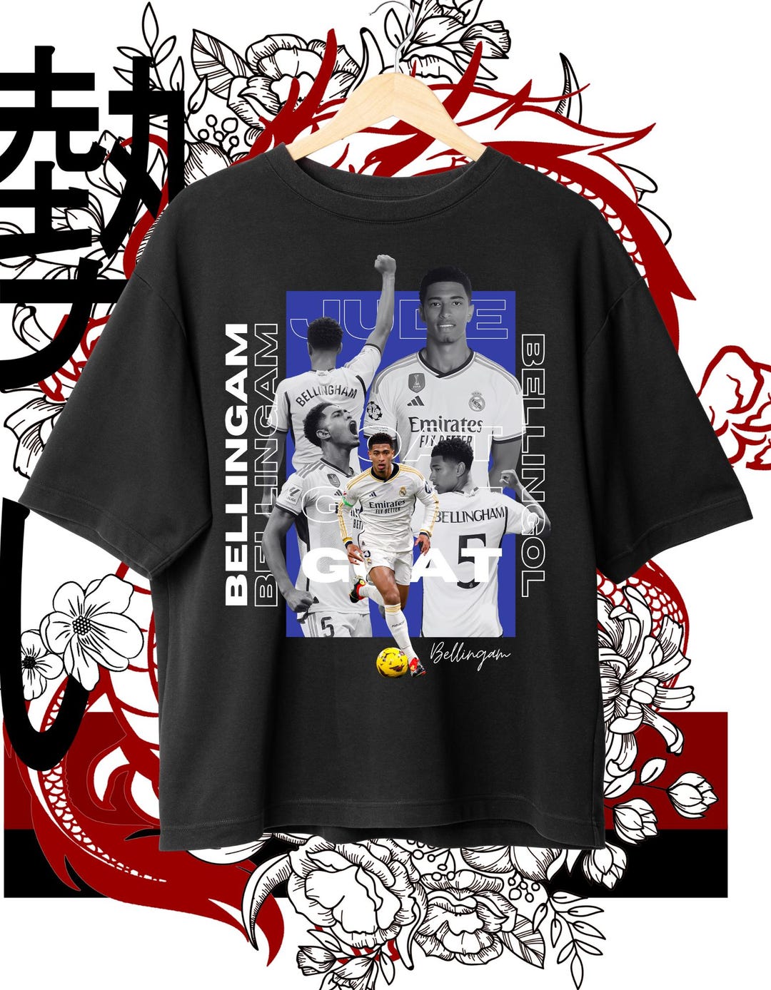 ベリンガムTシャツデザイン / マドリードPNGデザイン / PNGポスター