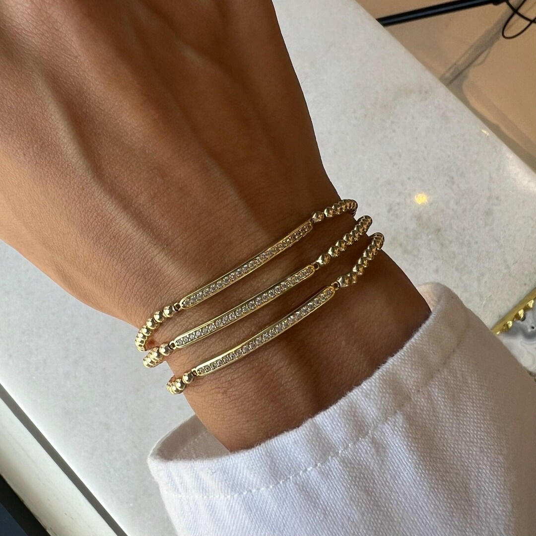 G Crystal Bracelet in Gold main image 1