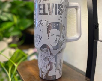 Elvis 40oz Laser Engraved Tumbler
