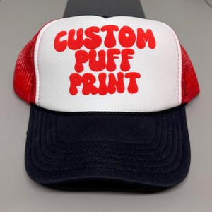 Personalized Custom Puff Print Trucker Hat