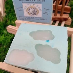 Blueberry Skies Goat Milk Soap / Oatmeal Blueberry & Orchid Goat Milk Soap / Goat Milk Soap Bar