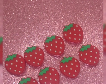 Cute Thumb Grip Caps For Nintendo Switch/OLED/Lite Joystick Covers Anlog Stick Caps strawberry 2pcs