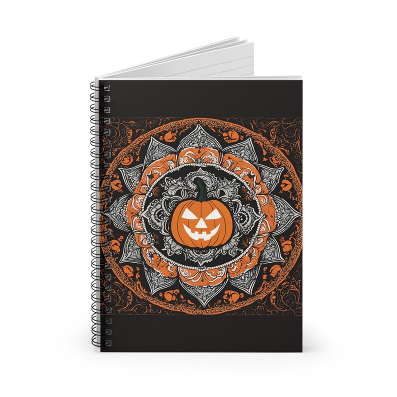 Halloween Jack O Lantern Spiral Notebook - Ruled Line, Halloween ...