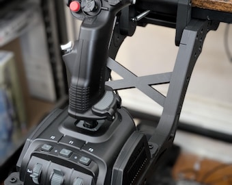 Soporte universal plegable para joystick (plegable) – T.16000 / X52 / X56 / VelocityOne / SOL R-6 / VKB Gladiator / nxt evo – Soporte HOTAS para debajo del escritorio