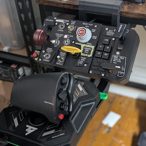 Universal Throttle Mount (Fold-Away) – T16000 / X52 / X56 / VelocityOne / SOL R-6 Compatible – Under Desk HOTAS Mount