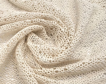 Beige Cotton Small Circle Lace, Geometry Ivory Venice Lace, Crochet Circle Fabric, High Quality Embroideried Guipure Lace, Vintage lace