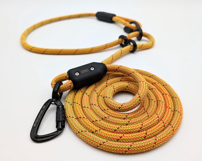 Hands Free Dog Leash - Running & Hiking - Recycled Climbing Rope - Adjustable Waist and Crossbody Lead - Heavy Duty - Colorado Made