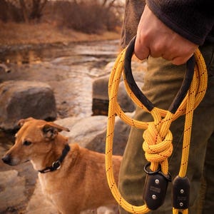 Recycled Climbing Rope Dog Leash, Heavy Duty Lead, The Classic Durable, Versatile - Hand Made in Colorado - Eco-Friendly Pet Gear image 4