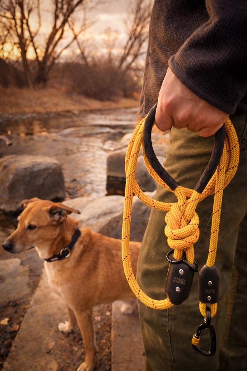 Recycled Climbing Rope Dog Leash, Heavy Duty Lead, The Classic Durable, Versatile - Hand Made in Colorado - Eco-Friendly Pet Gear image 4