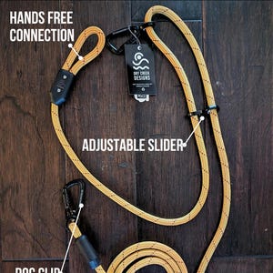 Dog Leash Hands Free / Cross Body - Made from Recycled Climbing Rope