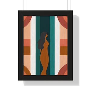 Bohemian Framed Poster: Abstract Woman, Modern Art Print (16x20)
