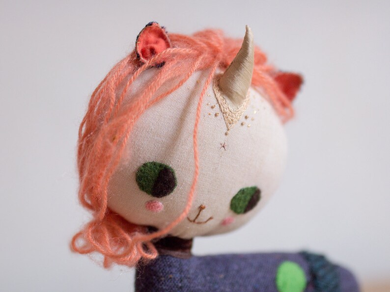 Download Unicorn Doll. Pink and Blue with golden horn unicorn rag ...