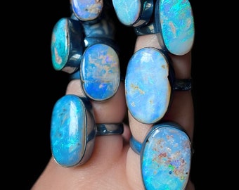 Opal ring, Australian opal ring, statement ring