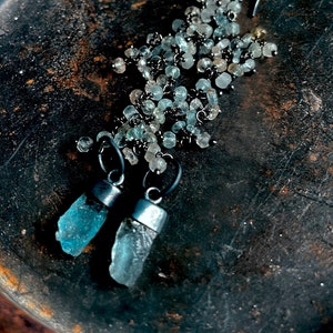 Aquamarine earrings, dangle earrings image 1