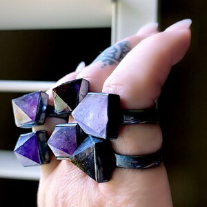 Raw Amethyst ring image 3