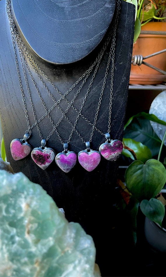 Pink online calcite necklace