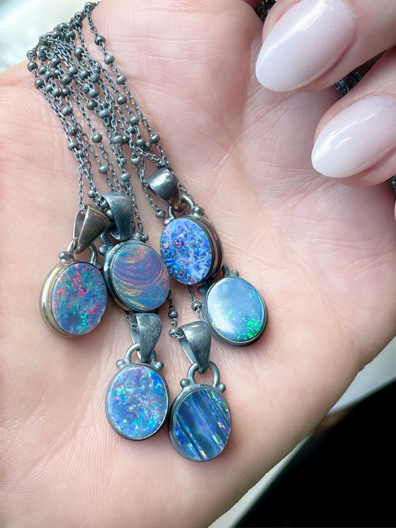 Natural Opal Necklace | Natural Opal Pendant | Opal Natural Stone |  Butterfly Necklace - Pendants - Aliexpress