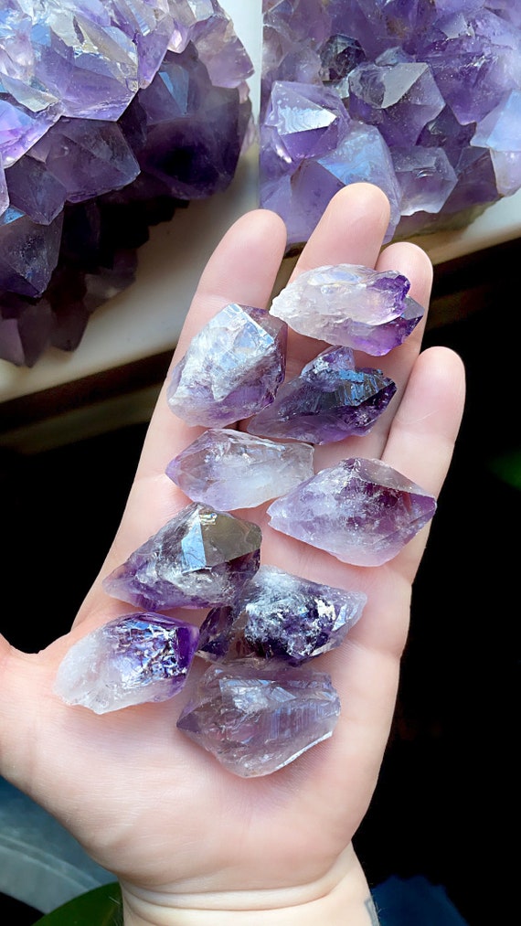 Huge Amethyst Crystal, February Birthstone Display Stone, Raw