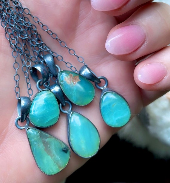 Blue shop opal pendants