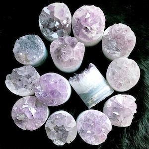 Amethyst crystal druzy mineral