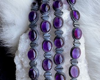 Amethyst bracelet, boho bracelet, crystal bracelet, February birthstone bracelet, purple stone bracelet