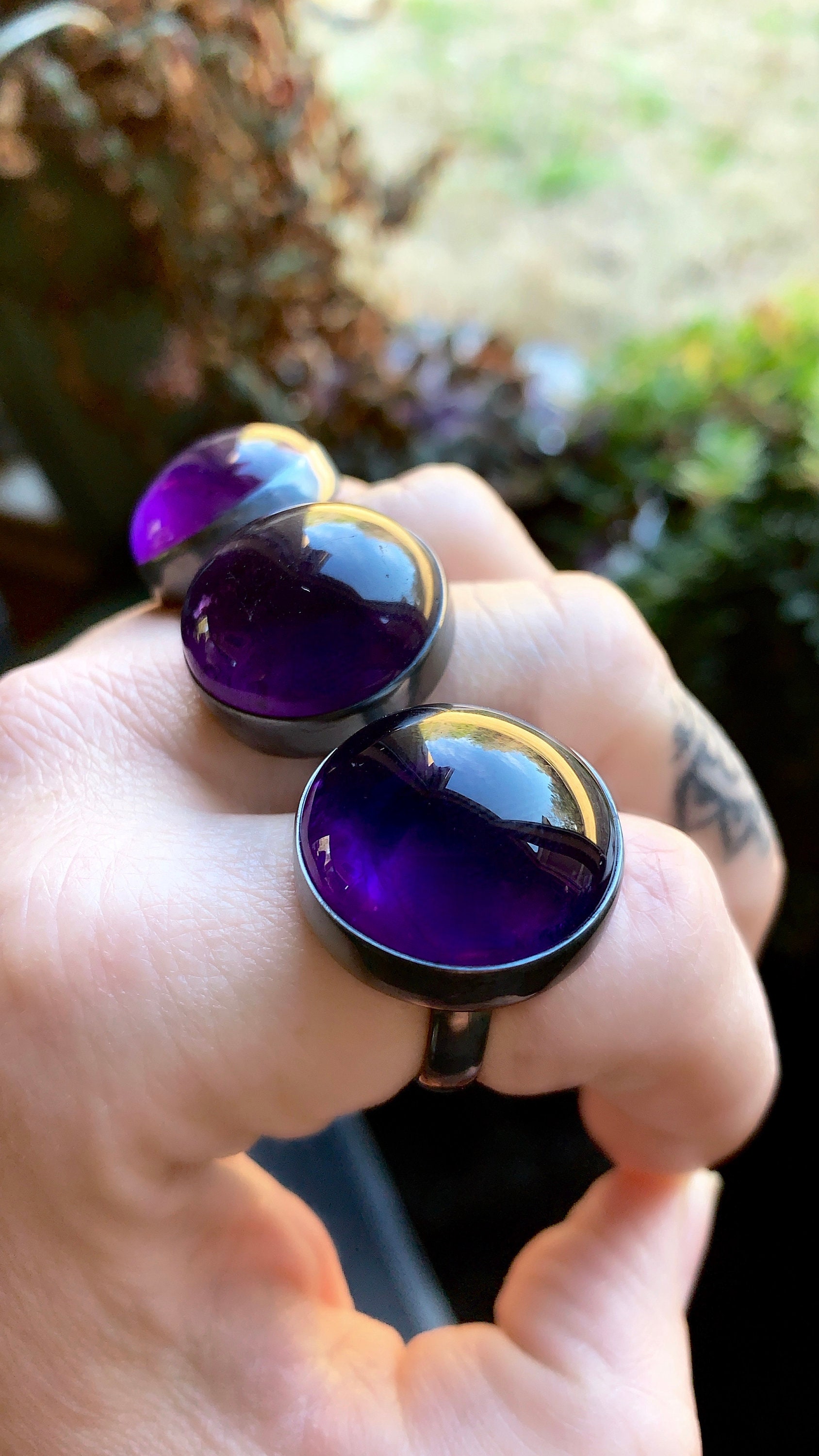 Bague Améthyste Uruguay Argent 925 - Taille 60 (US 9), Neuve Sans Emballage