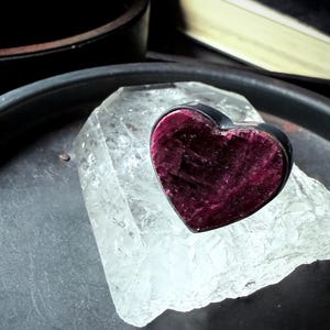 Rubinring, äkta rubinring, statementring, hjärtring, present till henne bild 5