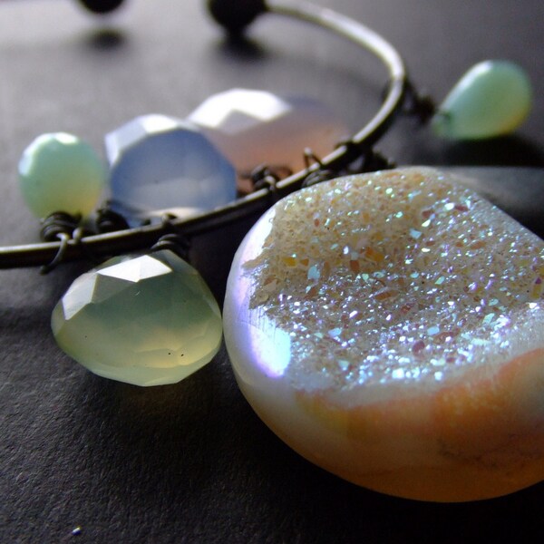 FINAL CLEARANCE... druzy bangle Bracelet by Beijo Flor