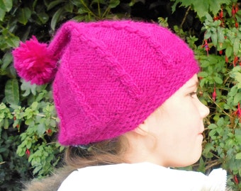 Knitting Pattern Hat Beanie Pixie Hat  Slouchy Hat - Fairy Glen Pixie Hat (3 Sizes Toddler - Adult)