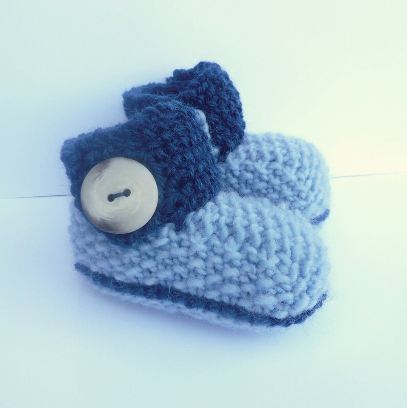 Big Button Baby Boots Baby Booties Knitting Pattern 4 Etsy