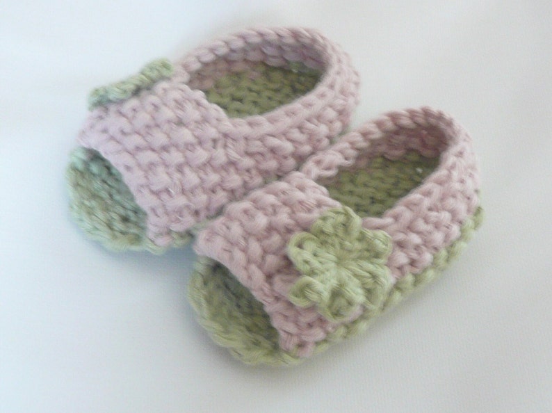 Instant DIGITAL DOWNLOAD Knitting PATTERN Booties Baby Peeptoe Sandals Shoes image 3