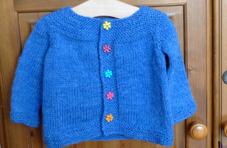 Digital Knitting Pattern Cardigan Sweater Orla an everyday Seamless Top Down Yoked Cardigan 5 Sizes for 0 5 yrs image 3