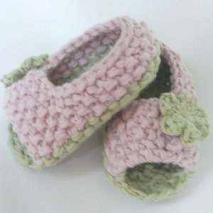 Instant DIGITAL DOWNLOAD Knitting PATTERN Booties Baby Peeptoe Sandals Shoes image 1