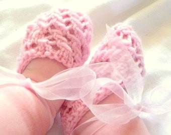 INSTANT Download BABY BootiesKnitting PATTERN Baby Ballerina Shoes