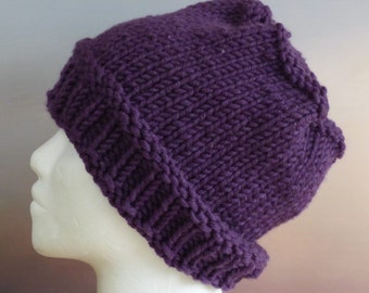 Quick knit HAT Knitting Pattern - Brabyns Slouchy Hat - Beanie Tam Toque 5 sizes to fit toddler to adult - Super Bulky