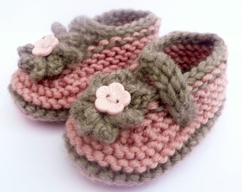 Knitting Pattern Baby Booties - Simple Seamless Cute Classic Baby Shoes (Sizes for 0 - 12 mths)