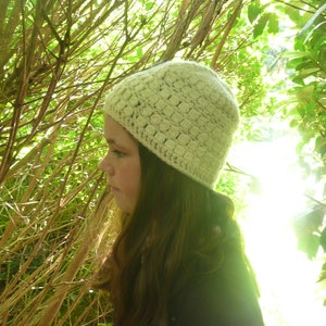 Crochet Pattern Hat Beanie Beret Cannizaro Cream Hat for Teens & Adults image 4