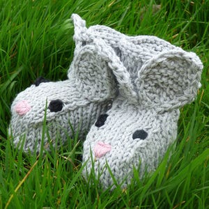 Baby EASTER KNITTING PATTERN Baby Bunny Booties 2 Sizes Newborn 12 Mths Baby Bootees, Boots, Shoes, perfect Baby Shower Gift image 4
