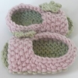 Instant DIGITAL DOWNLOAD Knitting PATTERN Booties Baby Peeptoe Sandals Shoes image 4