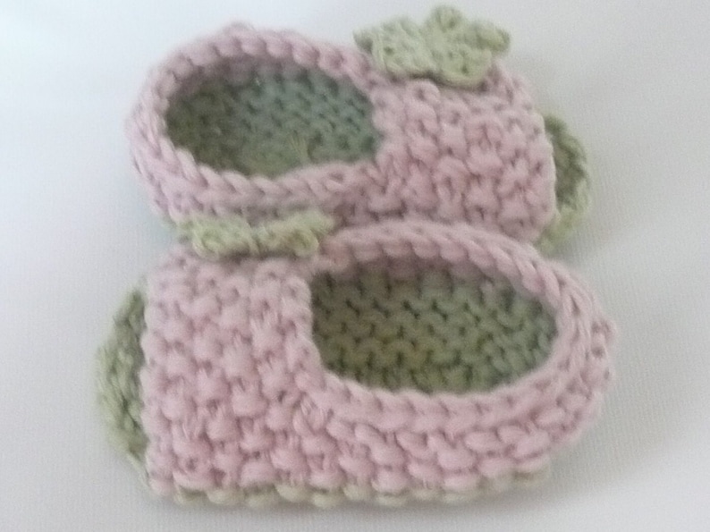 Instant DIGITAL DOWNLOAD Knitting PATTERN Booties Baby Peeptoe Sandals Shoes image 4