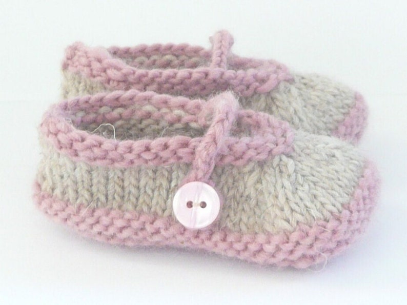 Knitting PATTERN BABY Booties Simple Seamless Mary Janes BABY Shoes
