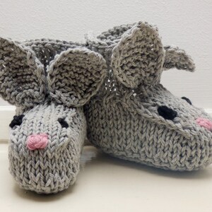 Baby EASTER KNITTING PATTERN Baby Bunny Booties 2 Sizes Newborn 12 Mths Baby Bootees, Boots, Shoes, perfect Baby Shower Gift image 2