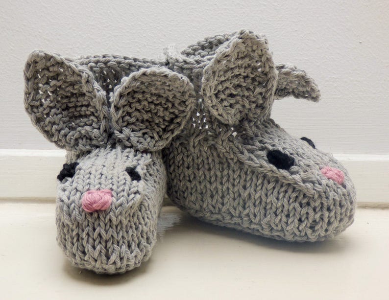 Baby EASTER KNITTING PATTERN Baby Bunny Booties 2 Sizes Newborn 12 Mths Baby Bootees, Boots, Shoes, perfect Baby Shower Gift image 2